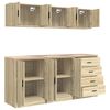 vidaXL Garage Cabinets 6 pcs Sonoma Oak Engineered Wood