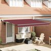 vidaXL Automatic Retractable Awning Burgundy 400x300 cm