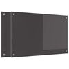 vidaXL Kitchen Backsplash 2 pcs Dark Grey 80 x 50 cm Tempered Glass