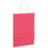 vidaXL Paper Bags 50 pcs with Handles Pink 15x8x21 cm