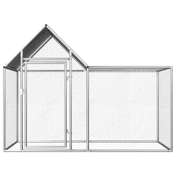 vidaXL Chicken Coop 2x1x1.5 m Galvanised Steel