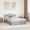 vidaXL Bed Frame Concrete Grey 160 x 200 cm Engineered Wood