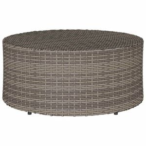 vidaXL Outdoor Coffee Table Grey &Oslash; 68 x 30 cm Poly Rattan