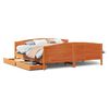 vidaXL Bed Frame without Mattress Wax Brown 160x200 cm Solid Wood Pine