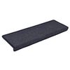 vidaXL Stair Mats 30 pcs 65x21x4 cm Dark Grey and Blue Rectangular Edge