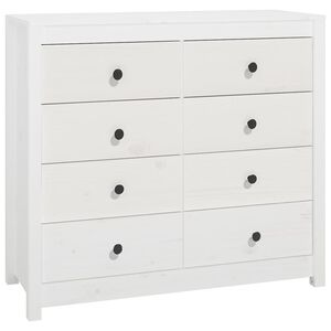 vidaXL Side Cabinet White 100x40x90 cm Solid Wood Pine