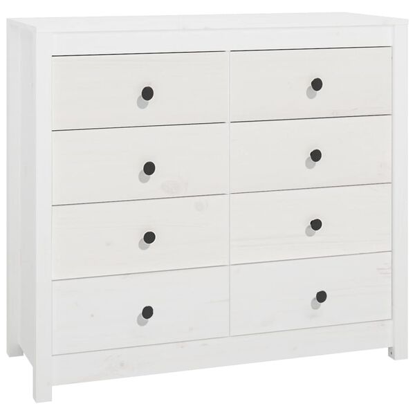 vidaXL Side Cabinet White 100x40x90 cm Solid Wood Pine