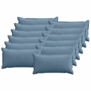 vidaXL Cushion Cover 12 pcs HOUTEN Blue 40 x 80 cm Corduroy