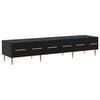vidaXL TV Cabinet 150 x 36 x 30 cm Black Oak Engineered Wood