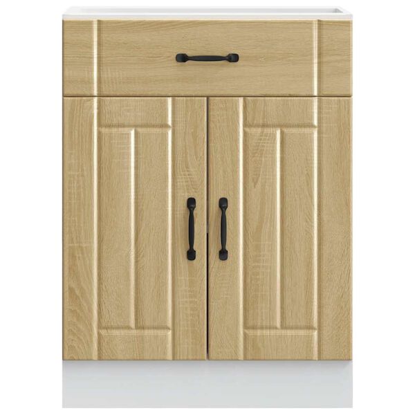 vidaXL Kitchen Base Cabinet Lucca Sonoma Oak Engineered Wood