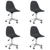 vidaXL Swivel Dining Chairs 4 pcs Light Grey PP