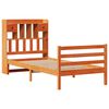 vidaXL Bookcase Bed without Mattress Wax Brown 75x190 cm Small Single Solid Wood Pine