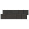 vidaXL Fence Set 10 pcs 1737 x 186 cm WPC and Aluminium Black