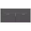 vidaXL Bathroom Furniture Set High Gloss Grey Engineered Wood