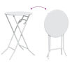 vidaXL Garden Table Folding White 50 x 50 x 72 cm Steel