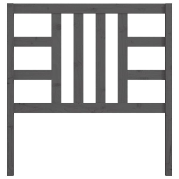 vidaXL Bed Headboard Grey 96x4x100 cm Solid Wood Pine