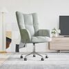 vidaXL Relaxing Chair with Wheel Light Grey 62 x 68.5 x 105 cm Velvet