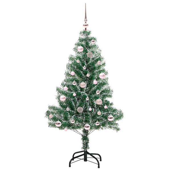 vidaXL Artificial Christmas Tree Snow Flocked with LED Light 150 cm