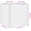 vidaXL Garden Planter White 70x70x72 cm Solid Wood Pine