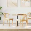 vidaXL Dining Chair 2 pcs Natural and Light Solid Rubberwood