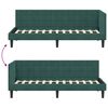 vidaXL Corner Bed Frame Dark Green 80 cm x 200 cm Velvet