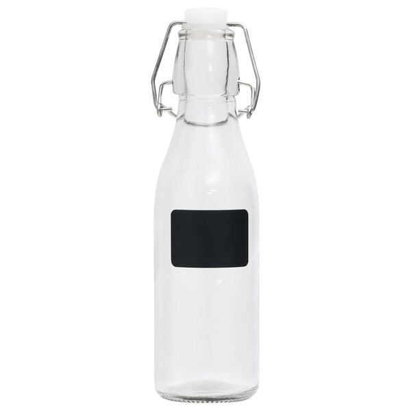 vidaXL Glass Bottles with Clip Closure 6 pcs Round 250 ml