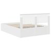vidaXL Bed Frame with Headboard White 150 x 200 cm Engineered Wood