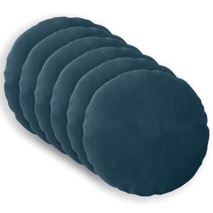 vidaXL Cushion with Pillow HEERLEN 6 pcs Blue Velvet