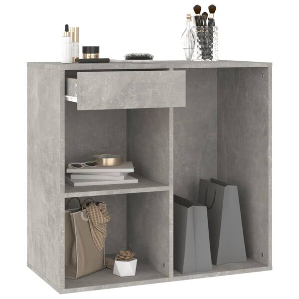 vidaXL Cosmetic Cabinet Concrete Grey 80x40x75 cm Engineered Wood