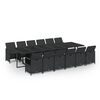 vidaXL Garden Dining Set | Black