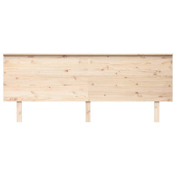 vidaXL Bed Headboard 204x6x82.5 cm Solid Wood Pine