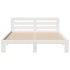 vidaXL Bed Frame without Mattress White 120x190 cm Small Double Solid Wood Pine