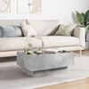 vidaXL Coffee Table with LED Concrete Grey 70x50x30 cm Engineered Wood