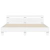 vidaXL Bed Frame with LED without Mattress White 160x200 cm