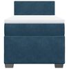 vidaXL Box Spring Bed with Mattress Dark Blue 100x200 cm Velvet