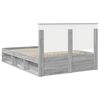 vidaXL Bed Frame Grey Sonoma 160 x 200 cm Solid Pine Wood