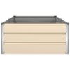 vidaXL Planter Ivory 195 x 100 x 45 cm Galvanised Steel
