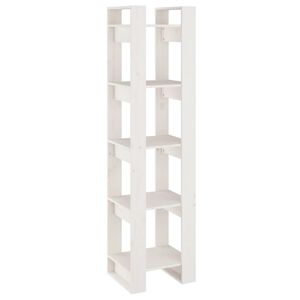 vidaXL Book Cabinet/Room Divider White 41x35x160 cm Solid Wood Pine