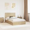 vidaXL Storage Bed with Drawer Sonoma Oak 135 x 190 cm Engineered Wood