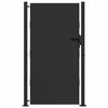 vidaXL Garden Gate Black 105 x 175 cm Powder-coated steel