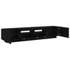 vidaXL TV Cabinet Set 2 pcs Black 200 x 35 x 40 cm Engineered Wood