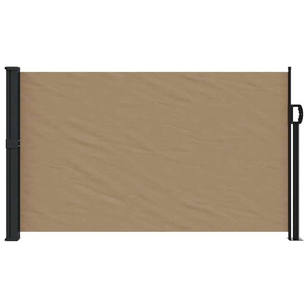 vidaXL Retractable Side Awning Taupe 120x600 cm