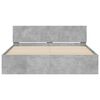 vidaXL Bed Frame without Mattress Concrete Grey 140x200 cm