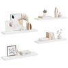vidaXL Floating Wall Shelves 4 pcs White 90x23.5x3.8 cm MDF