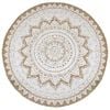 vidaXL Area Rug | Brown and white | 100% Jute | 240 cm | Reversible | Area Rug