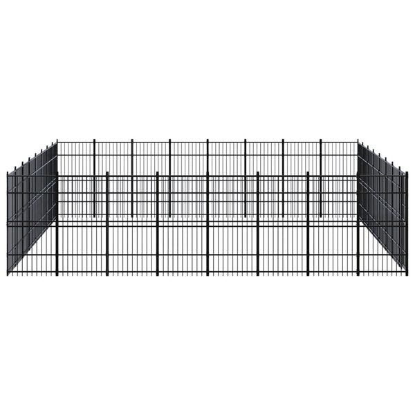 vidaXL Outdoor Dog Kennel Steel 58.98 m&sup2;