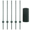 vidaXL Welded Wire Fence 10 x 0.8 m (W x H) PVC-Coated Steel Green