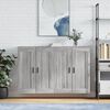 vidaXL Wall Mounted Cabinets 2 pcs Grey Sonoma Engineered Wood
