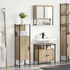 vidaXL Bathroom Furniture Set with Door 3 pcs Brown 33 x 33 x 120.5 cm