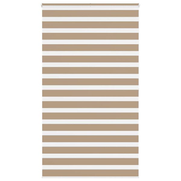 vidaXL Zebra Blind Sand Brown 120x200 cm Fabric Width 115.9 cm Polyester